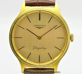 Auth LONGINES Flagship Gold Plated Hand-winding Men's Watch #1658