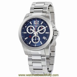  Longines Conquest Chrono Blue Dial Stainless Steel Mens Watch L3.700.4.96.6