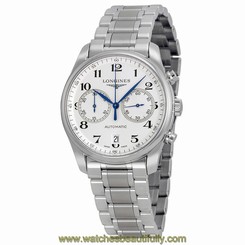 Longines Master Chronograph Automatic Silver Dial Stainless Steel Mens Watch 703200115979