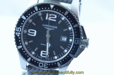 LONGINES HYDRO CONQUEST CHRONO QUARTZ MEN'S WATCH 37MM STEEL TOP CONDITION