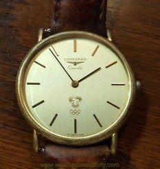 LONGINES Quartz Swiss made Mans Wrist Watch in EXCELLENT WORKING ORDER , CLEANED