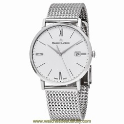 Maurice Lacroix Men's EL1087-SS002-111 Eliros White Dial Swiss Quartz Watch
