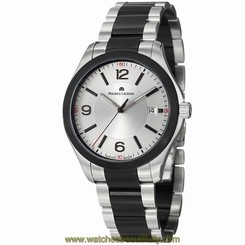 Maurice Lacroix Mens Miros Two Tone Stainless Steel Quartz Watch MI1018-SS002131 794504025644