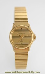 Maurice Lacroix Womens Stainless Steel Gold Date Quartz Battery Rare Watch 79223