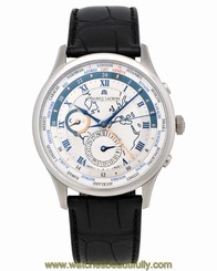 Maurice Lacroix Masterpiece Worldtimer GMT Men's Watch - MP6008-SS001-111