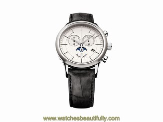 Maurice Lacroix Les Classiques Phases de Lune Quartz watch, Chronograph, White 7640132495744