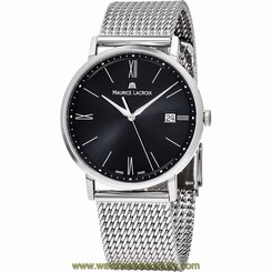 Maurice Lacroix Eliros Date Black Dial Milanaise Stainless Steel Bracelet Mens S