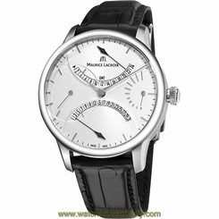 Maurice Lacroix MP6518-SS001-130-1 Mens MasterPiece Automatic GMT Genuine Alliga