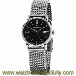 Maurice Lacroix Eliros Womens Stainless Steel Mesh Bracelet Black Dial Swiss Wat