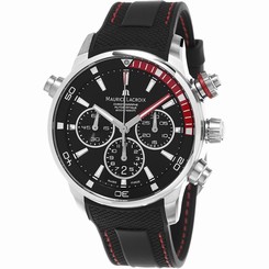 Maurice Lacroix Pontos S Chronograph Men's Black Dial Black Rubber Strap Swiss A