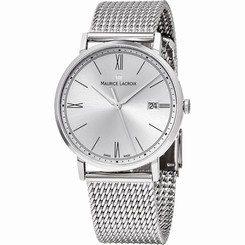 Maurice Lacroix Eliros Date Silver Dial Milanaise Stainless Steel Bracelet Mens