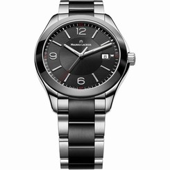 Maurice Lacroix MI1018-SS002331 Mens Black Dial Analog Quartz Watch 722630228073