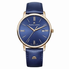 Maurice Lacroix EL1118-PVP01-411-1 Mens Eliros Blue Leather Strap Watch