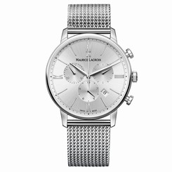 Maurice Lacroix EL1098-SS002-110-1 Mens Eliros Silver Steel Chronograph Watch