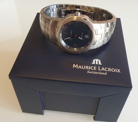 MAURICE LACROIX MENS MILESTONE MS6017 AUTOMATIC WRISTWATCH S/STEEL BOX PAPERS