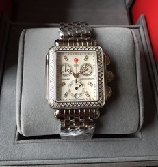 NEW Authentic Michele Deco Diamond Signature MOP Dial MWW06P000099 Ladies Watch