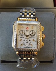 NEW Authentic Michele Deco Diamond Two Tone Gold MOP MWW06P000108 Ladies Watch 99945453743