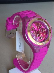 Michele Tahitian JellyBean Women's Chronograph Purple Glitter Watch MWW12F000075