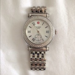 Michele 'Caber' Classic (TDW) MWW16A000054 diamond stainless steel watch $2,710