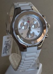 Michele Tahitian Jelly Beans Women's Silver White Silicone Watch MWW12F000032