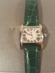 RARE PKMWPKG08 Sapphire Crystal Michele Luxury Green Quartz Watch