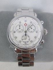 NEW Michele Silver CSX 36 Diamond Dial Watch & Sport Band MWW03M000211 NIB