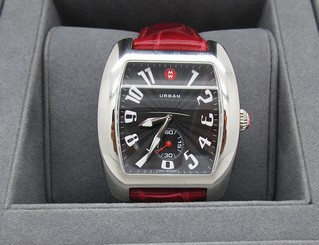 Michele Urban Large Black Dial Alligator leather band Water Resist Women watch