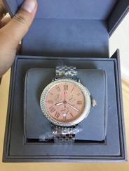 $2000 NWT MICHELE SEREIN DIAMOND , METALLIC ROSE GOLD DIAL WATCH MW21A01A1069
