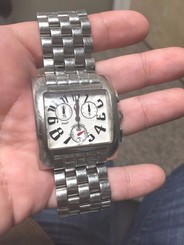 Michele MW2 Chronograph 71-750 MWC00922 Unisex Stainless Steel Watch PRE-OWNED