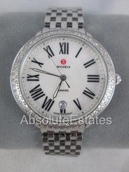 Michele Serein 16 Diamond Silver Stainless Steel Watch MWW21B000001 Refurbished