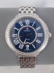 NEW Michele Serein 16 Diamond Blue Dial Ladies Watch MW21B01A1964 Bracelet NIB