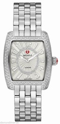 NEW MICHELE URBAN MINI DIAMOND & DIAMOND DIAL STAINLESS STEEL WATCH MWW02A000572