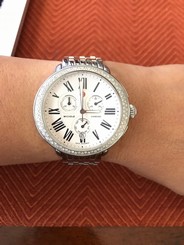 MICHELE SEREIN 100 DIAMONDS .60CT WATCH Sterling Silver