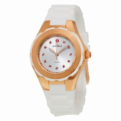 BRAND NEW MICHELE MWW12P000003 TAHITIAN WHITE JELLY BEAN ROSE GOLD WOMEN'S WATCH