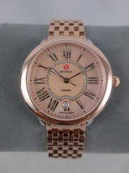 Fake AAA  Michele Serein 16 Rose Gold Two Tone Diamond Watch MW21B00L4057 Refurbished NIB Watch