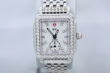 MICHELE DECO 16 STAINLESS CUSTOM DIAMOND ENCRUSTED WATCH REF:MW06V00A0046