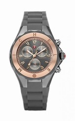 NEW Michele Grey & Rose Gold Tahitian Jelly Bean Watch MWW12F000064 Box NIB