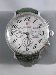 NEW Michele Fluette Silver Stainless Steel Diamond Fluette MWW24A000012 NIB Box