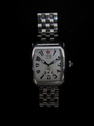 Michele Ladies Deco Urban Date 71-280/380 Stainless Steal Watch Rectangle Face