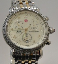Michele Signature CSX 71-3600 Diamond, Diamond Dial Watch With Mother of Pearl.