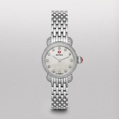 MICHELE WOMEN'S 26MM STEEL BRACELET & CASE SWISS QUARTZ WATCH MWW03A000230