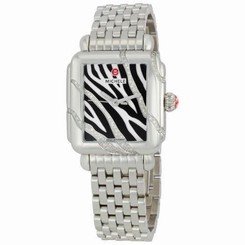 MICHELE WOMEN'S STEEL BRACELET & CASE QUARTZ BLACK DIAL WATCH MWW06T000001