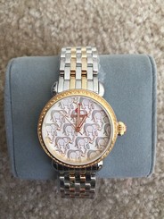 NWT MICHELEExotic Creatures Topaz, Elephant Diamond Dial Watch MWW05E000005