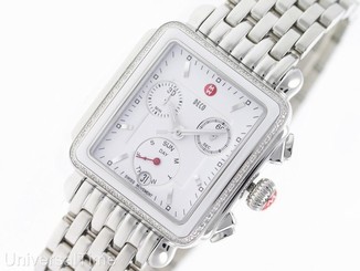 NEW MICHELE DECO DIAMOND WHITE CERAMIC CHRONOGRAPH MW06P01L1001 MWW06P000189