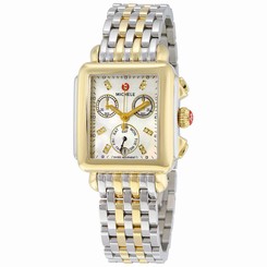 Michele Signature Deco Mother of Pearl 18kt Yellow Gold-plated Watch MWW06P0001