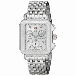 MICHELE WOMEN'S STEEL BRACELET & CASE SWISS QUARTZ MOP DIAL WATCH MWW06P000099
