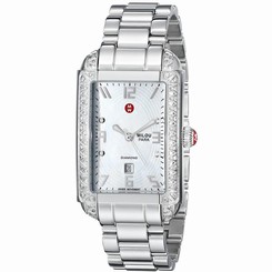 MICHELE WOMEN'S MILOU PARK DIAMOND STEEL CASE SWISS QUARTZ WATCH MWW15C000016
