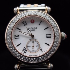 Michele Caber Diamond Rose Two Tone Watch MW16A01D3025 with band/bracelet