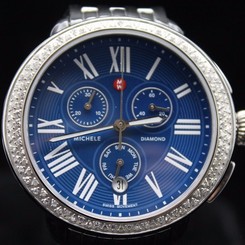 Michele Serein Diamond Blue Dial Watch MW21A01A1028 with band/bracelet