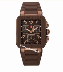 NWT MICHELE Park Jelly Bean Brown / Rose Gold watch MWW06L000007 ($395+tax)